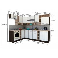 Bucatarie de Colt COSSY NEW 180-260 St. Wenge / Decor 0244